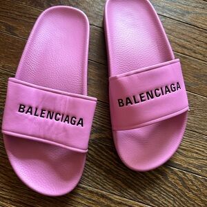 Balenciaga Pink Slide Sandals Size 8.5